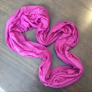 Bright pink infinity scarf, very light weight